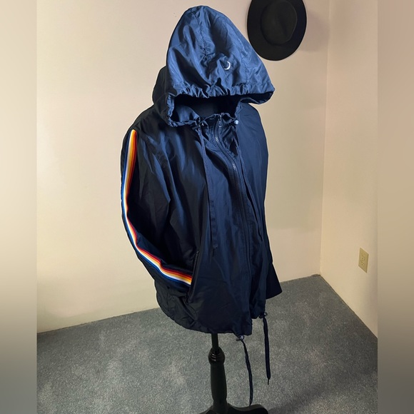 ZYIA NAVY RAINBOW BOMBER JACKET 🌈 - Picture 2 of 8